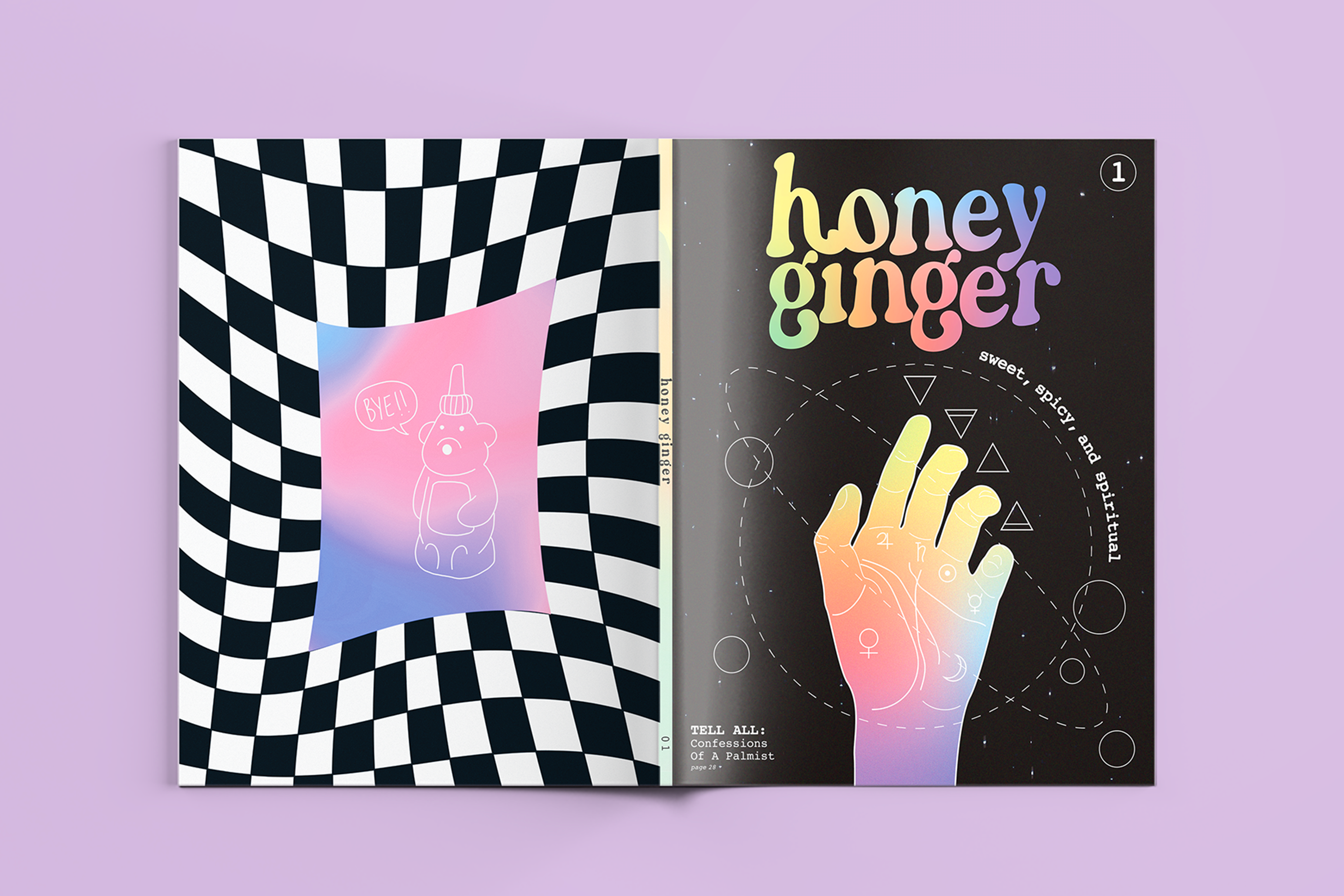 honey ginger magazine mock up